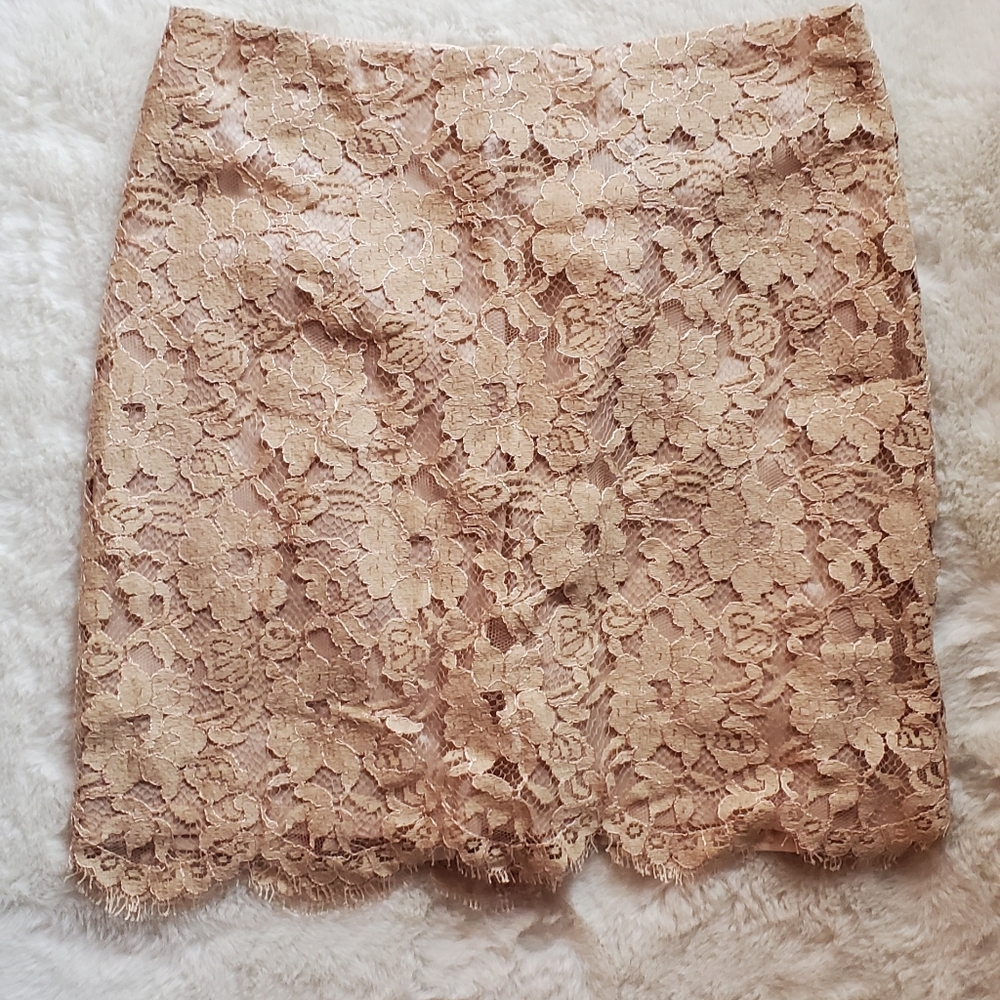Vintage floral lace skirt